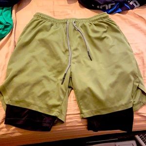 2-in-1 workout training shorts